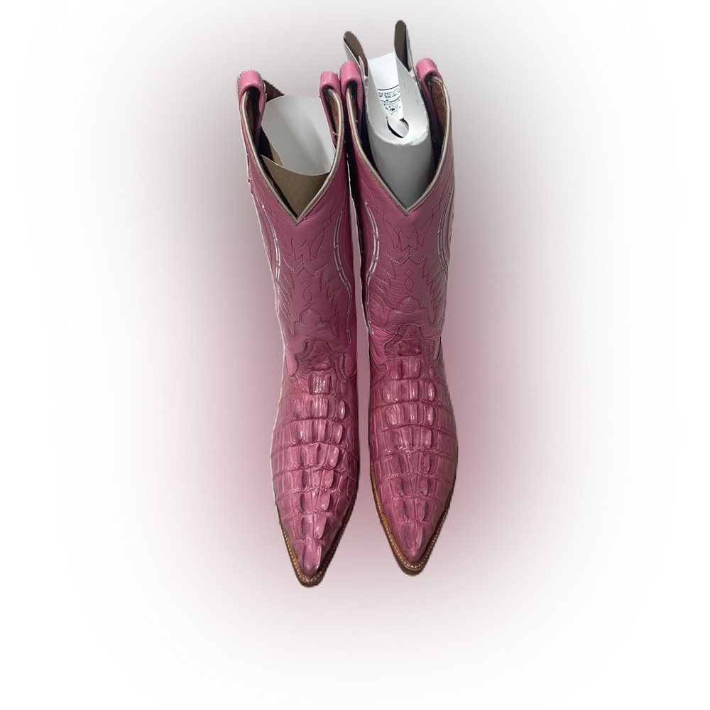 Pink Cocodrile Mens Western Pointy Boots